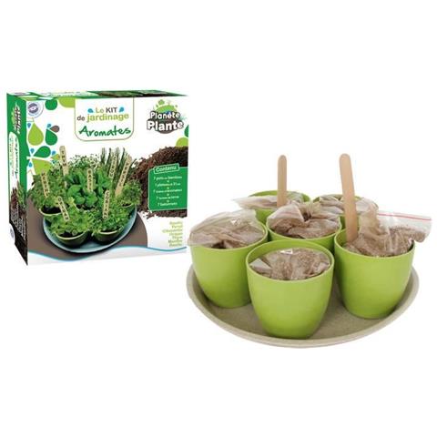 Vassoio Di 7 Vasi Di Bambù Con Semi E Substrato - Foto 1