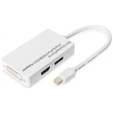 Minidp To Dp Hdmi+dvi Adapter 0.2m Dp 1.1a Compatible White - Foto 1