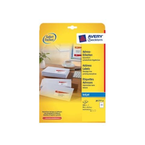 Étiquettes Avery L4776-20 - 99.1x42.3mm Blanc - Polyester - Pour Imprimante Laser