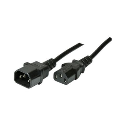 1.0m C13 - C14, Maschio / femmina, C14 coupler, C13 coupler, Nichel, Nero - Foto 1