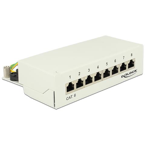 87680, 8 x RJ45/8 x LSA, Grigio, Metallo, Scatola - Foto 2