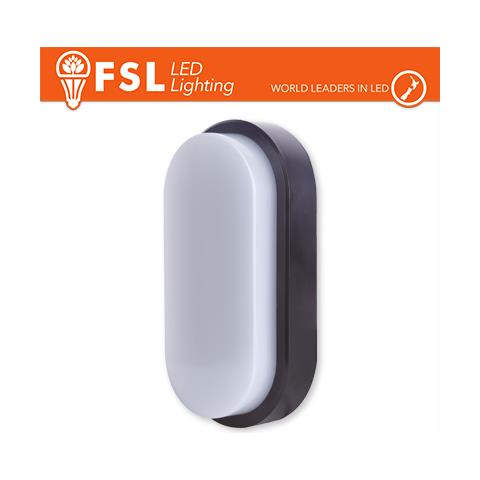 Plafoniera Led Ovale Nera 15w 4000k 55*100*200 Ip54 - Foto 1