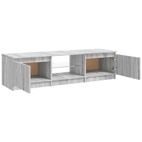 Mobile Porta Tv Con Luci Led Grigio Sonoma 140x40x35,5 Cm - Foto 2