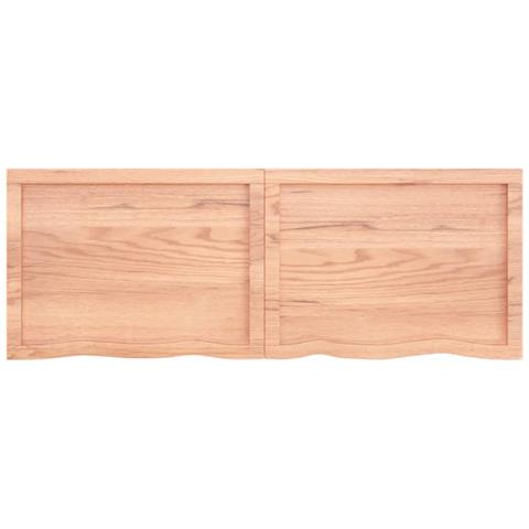 Piano Bagno Marrone 140x50x (2-4) cm Legno Massello Trattato - Foto 8