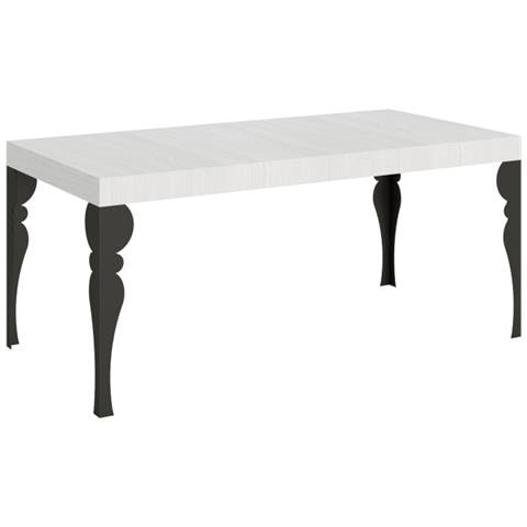 Tavolo Allungabile 90x180/440 Cm Paxon Telaio Antracite - Bianco Frassino - Foto 1