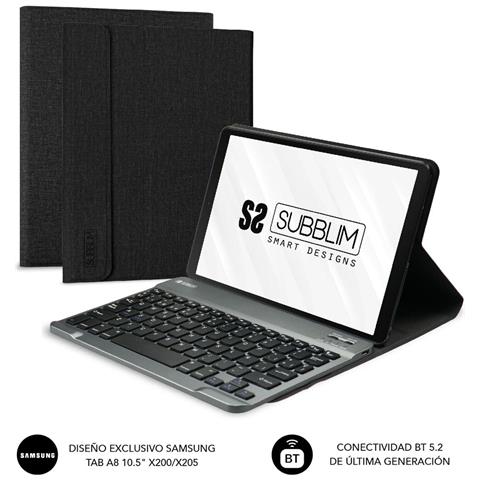 Custodia Per Tablet E Tastiera Subblim Samsung Galaxy A8 Nero - Foto 7