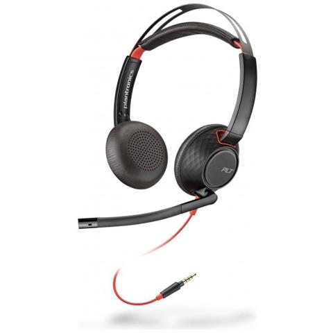 Poly Blackwire 5220 Auricolare Cablato A Padiglione Ufficio Nero - Foto 1