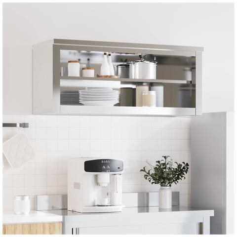 Mobile Cucina Da Parete Con Ripiano In Acciaio Inossidabile - Foto 2