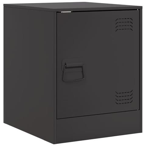Comodino Nero 34,5x39x44 cm in Acciaio - Foto 1