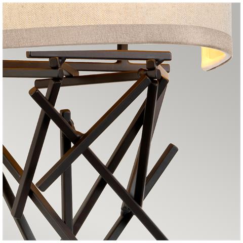 Applique Contemporanea Taiko Acciaio Bronzo Antico 2 Luci E14 - Foto 2