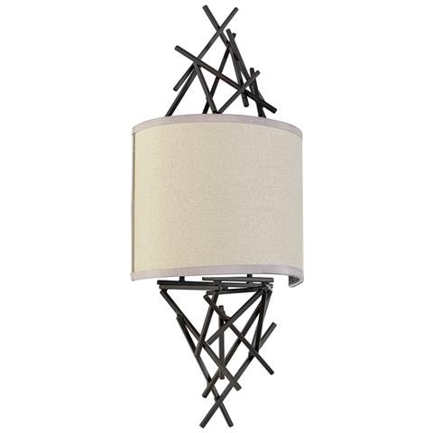 Applique Contemporanea Taiko Acciaio Bronzo Antico 2 Luci E14 - Foto 4