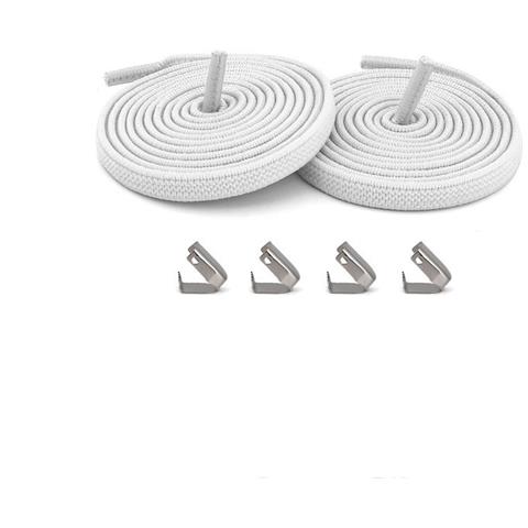 Lacci Per Scarpe Piatte Senza Lacci Lacci Elastici Con Fibbia White - Foto 1