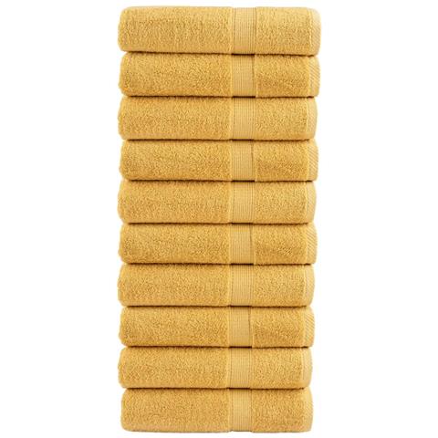 Asciugamani da Doccia SOLUND 10 pz Oro 70x140 cm 600gsm - Foto 1