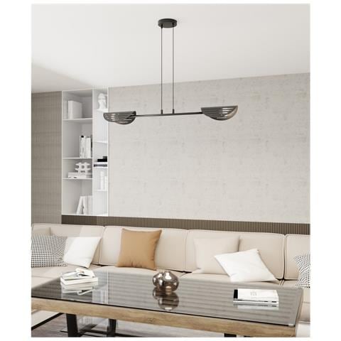 Lampada A Sospensione Saber - Nero - Metallo - 104x9x120 Cm - Foto 2