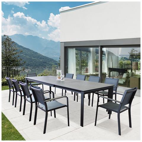 Kirk - Tavolo Da Giardino In Alluminio Allungabile 200/300 X 110 Cm - Foto 7