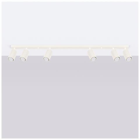 Lampada Da Soffitto Karbon 6l Beige Sl. 1604 - Minimalista Lampada Da Soffitto Beige 16.5x117x6.5 Cm - Foto 2