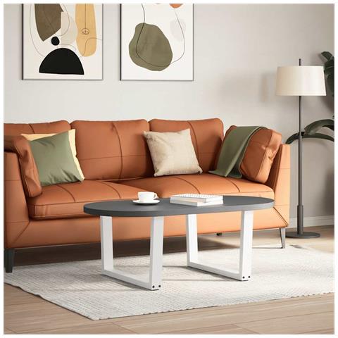 Gambe Per Tavolo Pranzo A V 2 Pz Bianco 70x(42-43,3)cm Acciaio - Foto 2