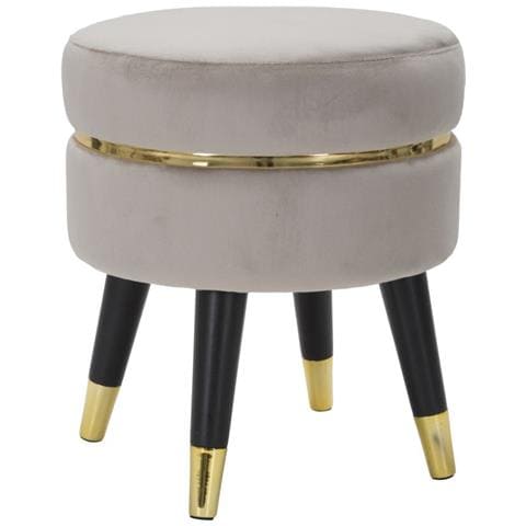 Sgabello Basso Mf456 - Grigio - Legno - 35x35x40,5 Cm - Foto 1