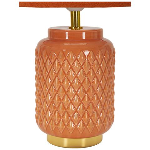 Lampada Da Tavolo Mf113 - Arancione - Ceramica - 28x28x44 Cm - Foto 2