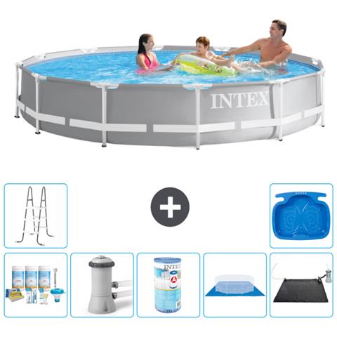 Piscina Fuori Terra - In Giro - 366x76 Cm - Grigio - Include Accessori Coordinati A1950 - Foto 1