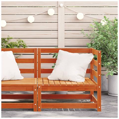 Lusso Casadino -  Divano Angolare Giardino Marrone Cera 70x70x67cm Massello Pino - Foto 2