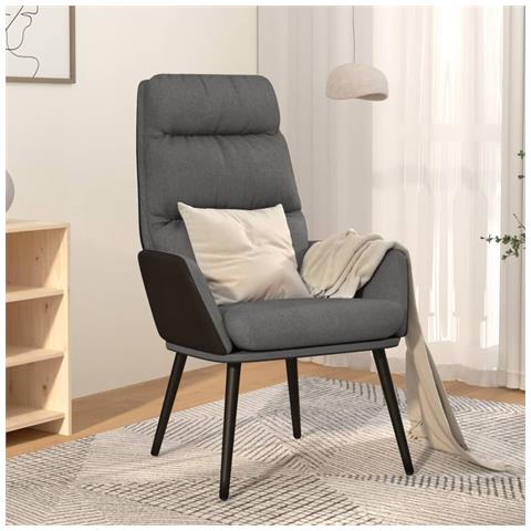 Lusso Casadino -  Poltrona Relax Grigio Chiaro In Tessuto - Foto 8