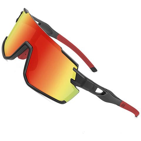 Occhiali Da Sole Sportivi Con Montatura Bianco Sabbia Red - Foto 1