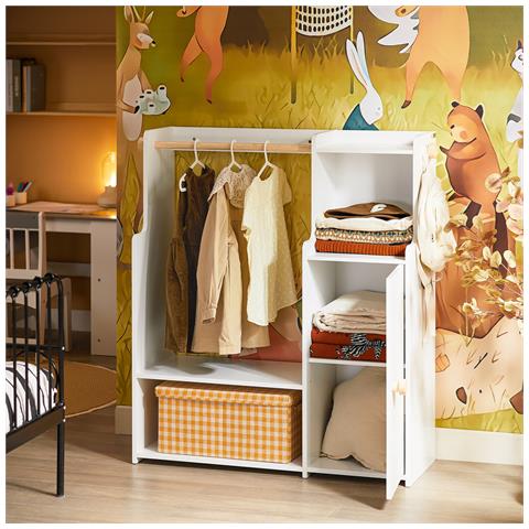 Giardaroba Per Bambini Con Appendiabitle 94x35x110cm Kmb110-w - Foto 7