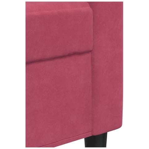 Set di Divani 4 pz con Cuscini e Rinforzi Rosso Vino in Velluto - Foto 9