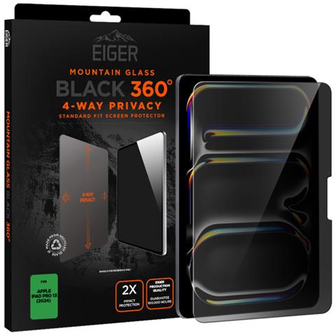 Asahi 2.5d Privacy 360 Gradi Protezione In Vetro Temperato Per Ipad Pro 13”, Trasparente - Foto 2