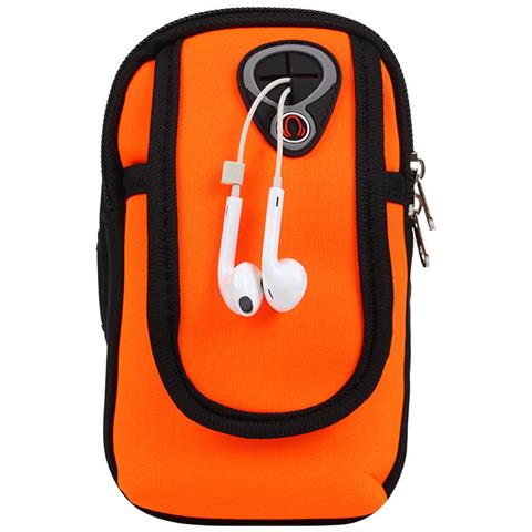Fascia Da Braccio Da Corsa A Doppia Tasca Per Esterni - Leggera E Confortevole Orange - Foto 1