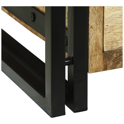 Tavolo da caffè 90x50x38 cm Legno massello Mango grezzo - Foto 8