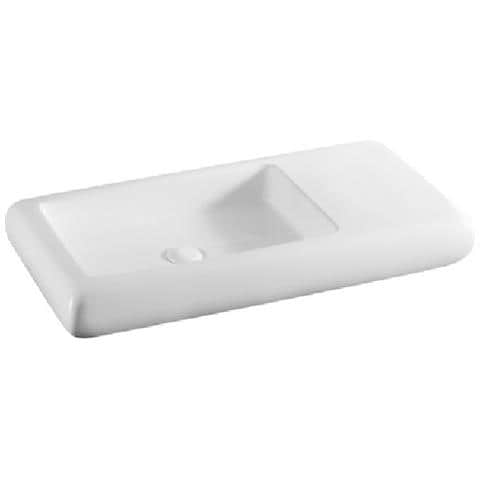 Lavabo Appoggio 80x42 Cm La33 - Bianco - Foto 1