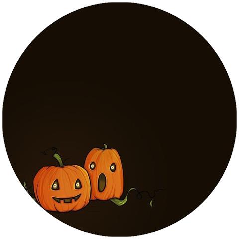 Set Di 2 Sottobicchieri Di Halloween A Forma Di Zucca In Pvc, Tappetini Magnetici Decorativi Per Tazze E Ciotole - Foto 1