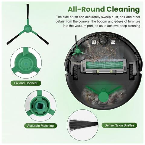 Kit Di 13 Accessori Di Ricambio Compatibili Con Irobot Roomba 205 Dustcompactor Robot Aspirapolvere - Foto 14