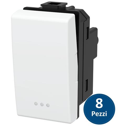 Interruttore Unipolare Bianco Compatibile Serie Biticino Matix 8 Pezzi - Foto 1