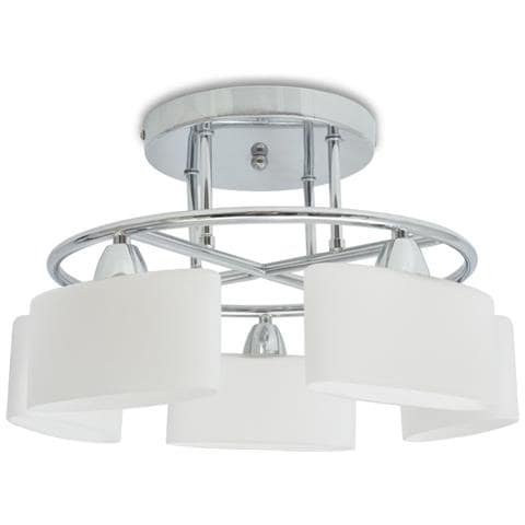 Lusso Casadino -  Lampada Soffitto Paralumi Elissoidi Vetro 5 Lampadine E14 200 W - Foto 1