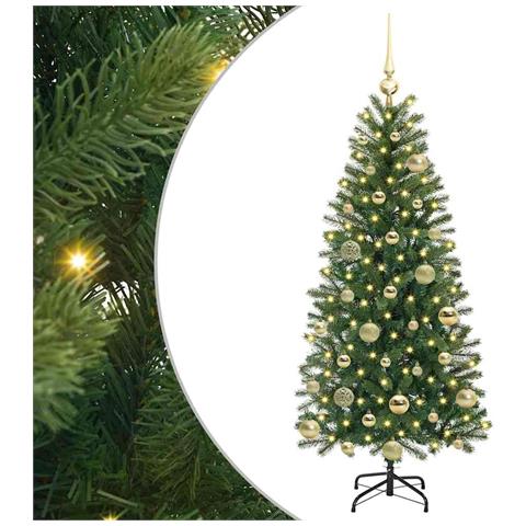 Albero di Natale artificiale con 150 LED Verde 120 cm PE e PVC - Foto 1