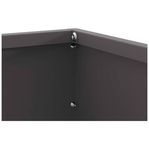 Bordura per Prato 6 pcs Nero 60 x 60 x 13 cm Acciaio - Foto 9