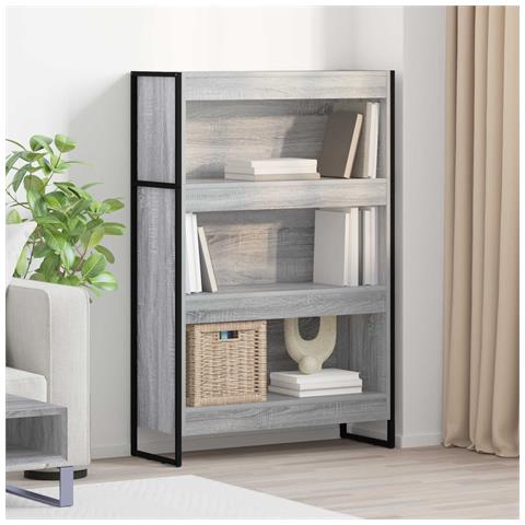 Armadio per Libri Grigio Sonoma 80 x 30 x 155 cm - Foto 2