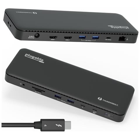 TBT4-UD5-UK replicatore di porte e docking station per laptop Cablato USB 3.2 Gen 1 (3.1 Gen 1) Type-C Nero - Foto 1