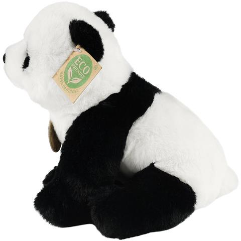 Peluche Panda 23cm Realistico Ultra Morbido In Materiale Riciclato Ecologico, Bianco / Nero - Foto 2