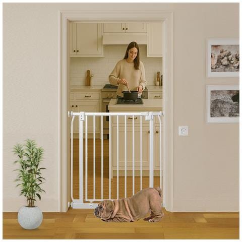 Bettacare Cancelletto Per Cani Elite Extra Alto, 65,5cm - 74,5cm, Bianco Opaco, Extra Alto Con 100cm Di Altezza - Foto 4