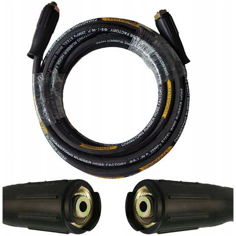 Tubo Alta Pressione 10m - Compatibile Con Idropulitrici Kärcher Hd Hds | M22 X M22 | 250 Bar | 155°c | Oplotto In Acciaio - Foto 1