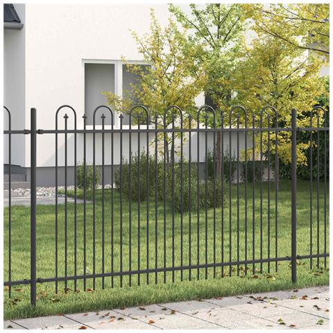 Recinzione ad arco a picchetto Nero 200 x 130 cm - Foto 2