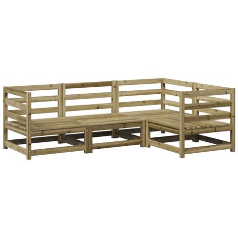 Set Divani da Giardino 4 pz in Legno Impregnato di Pino - Foto 1