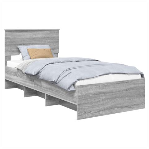 Struttura del letto Grigio Sonoma 80 x 200 cm Legno multistrato - Foto 1