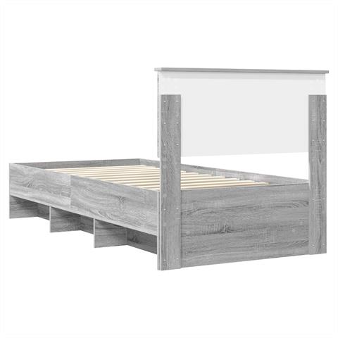 Struttura del letto Grigio Sonoma 80 x 200 cm Legno multistrato - Foto 9