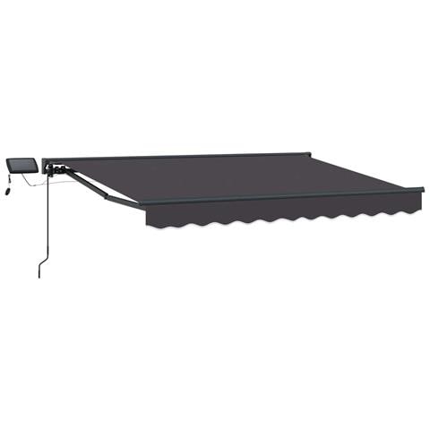 Cornice per Tenda Manuale con LED Antracite 3,5 x 2 m - Foto 1
