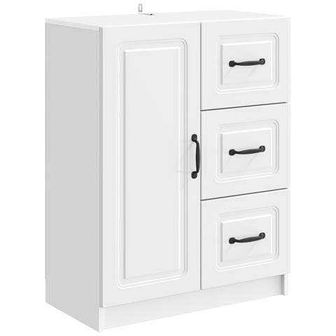 Credenza Bianco Lucido 66 x 34,5 x 87 cm Legno ingegnerizzato - Foto 1